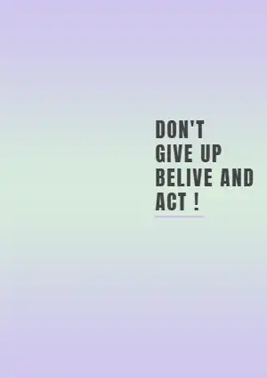 dont give up