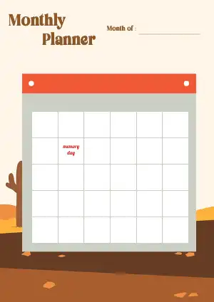 monthly planner