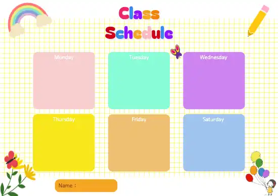 class schedule