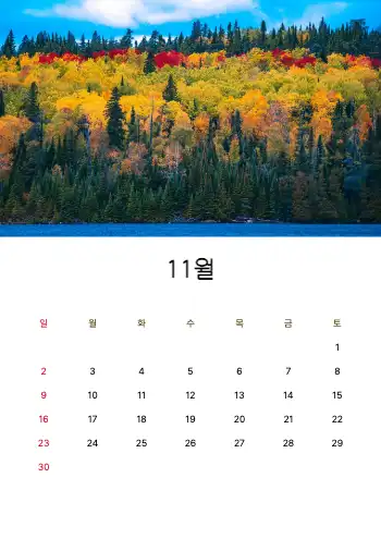 11월 달력 : 1page