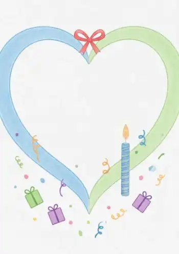 하트 배경 메모지