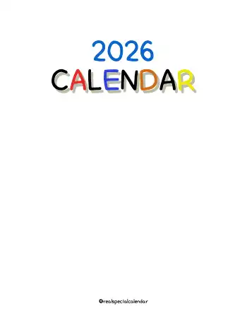 2026 달력 : 1page