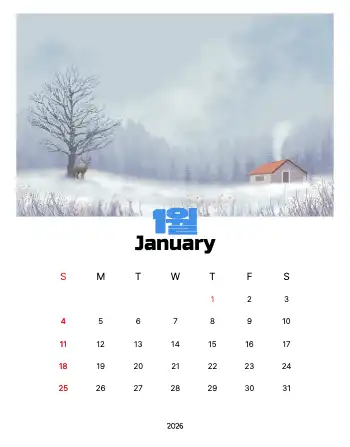 2026 달력 : 2page